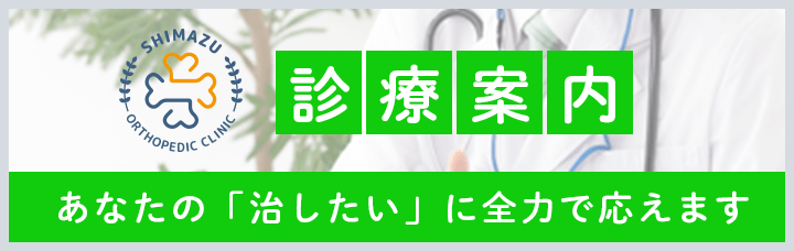 診療案内　あなたの「治したい」に全力で応えます